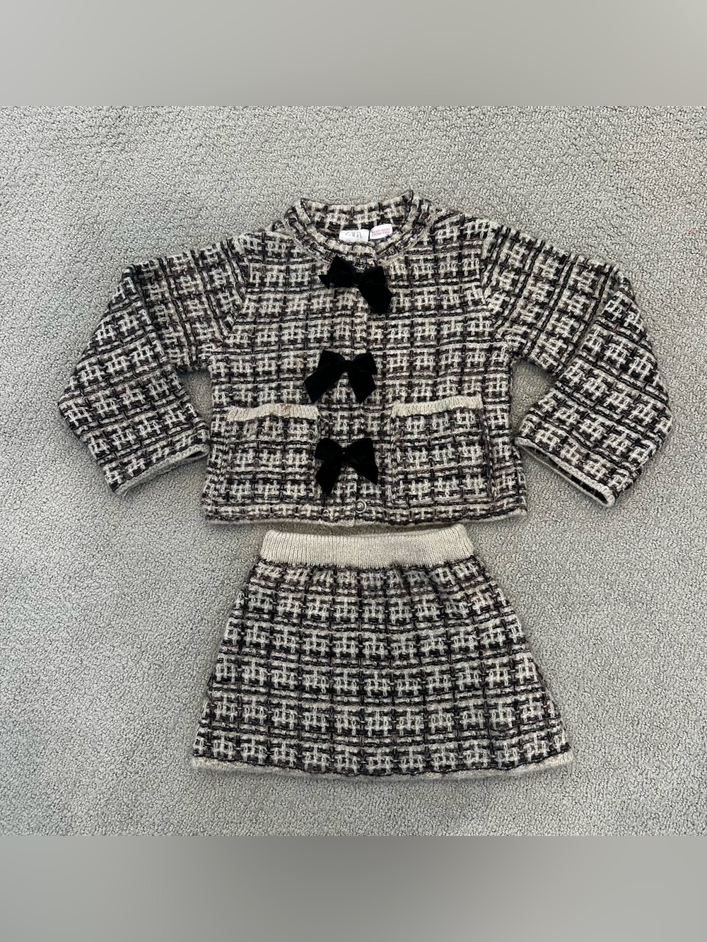 Zara Girl’s Tweed Jacket and Skirt Set